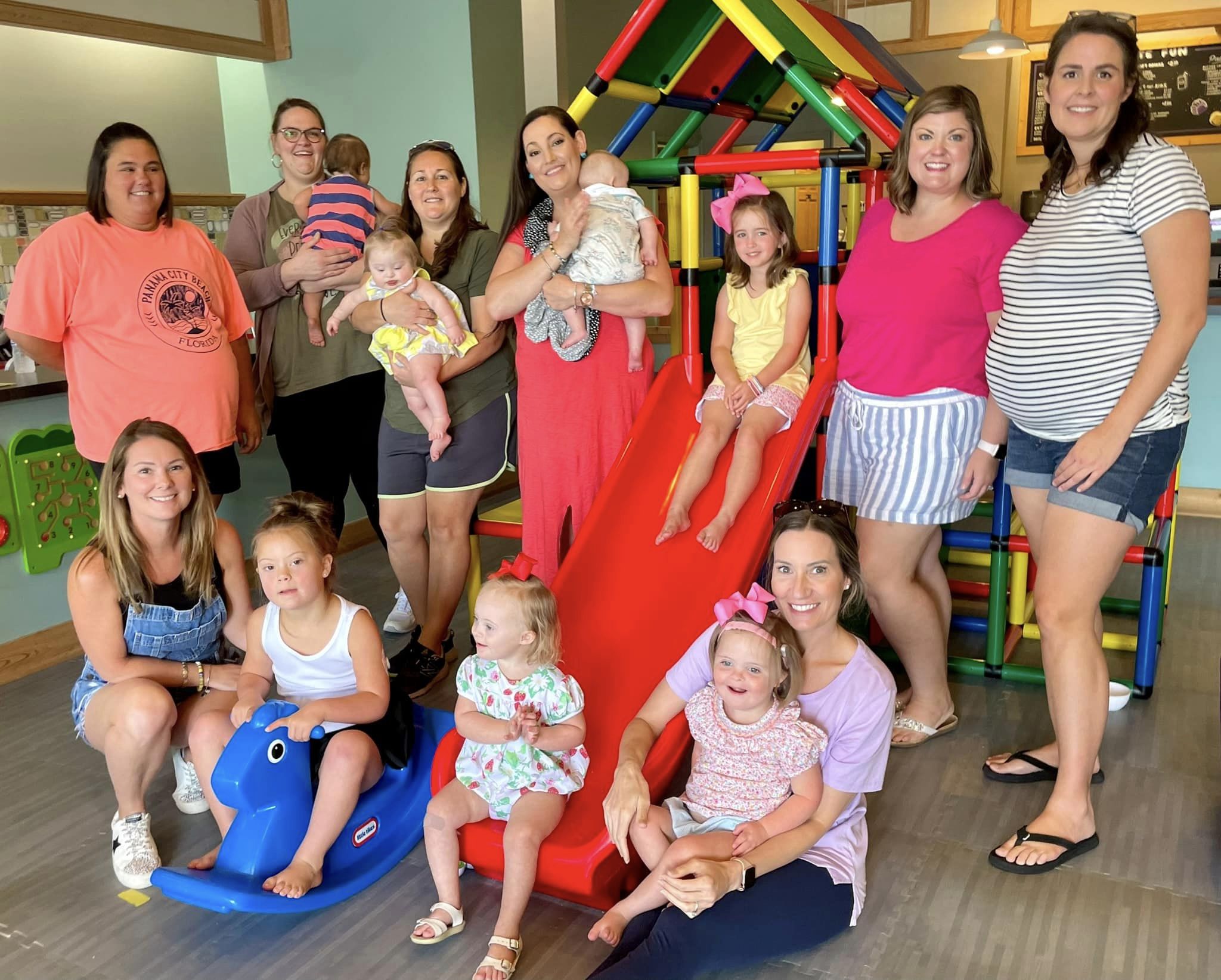 Moms and children at mommy meetup